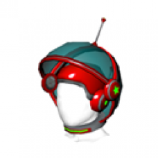 Red Saucer Pop Bubble Helmet